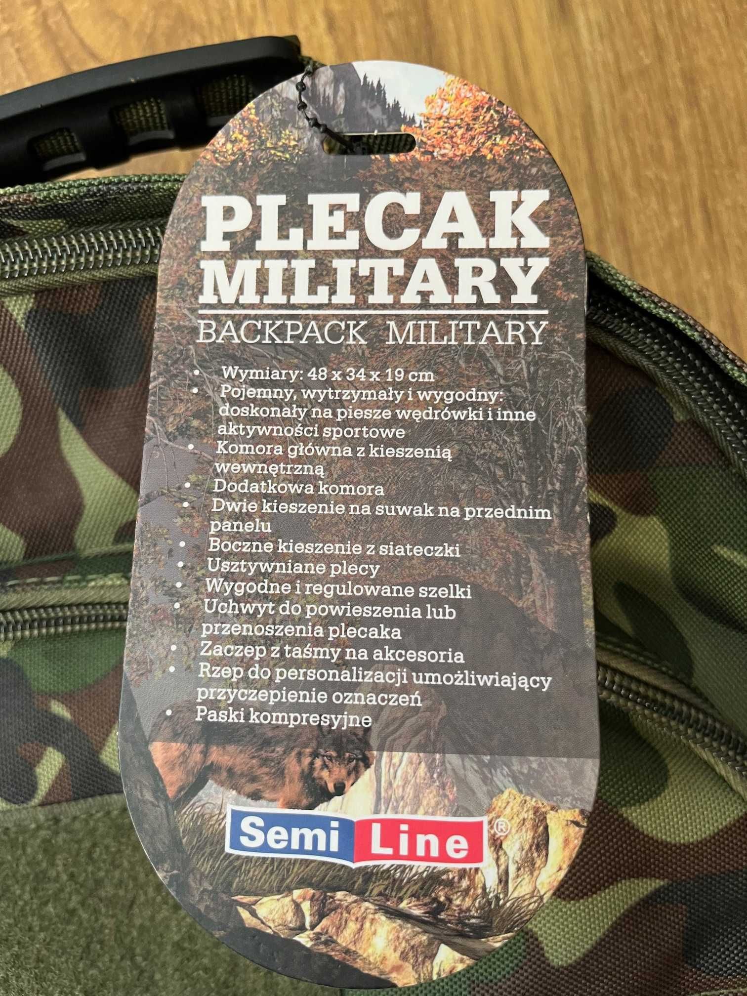 Plecak militarny SEMI LINE o wymiarach: 48x34x19