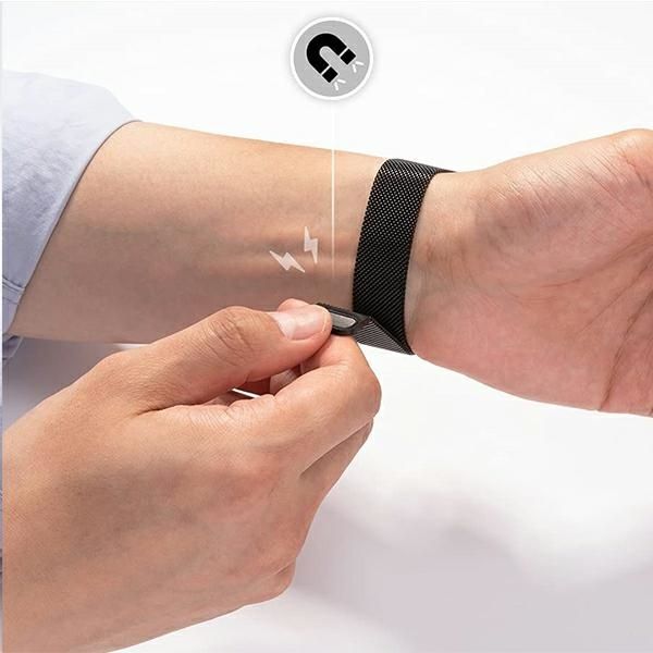 Mercury pasek Mesh Apple Watch 42/44/45mm czarny/black