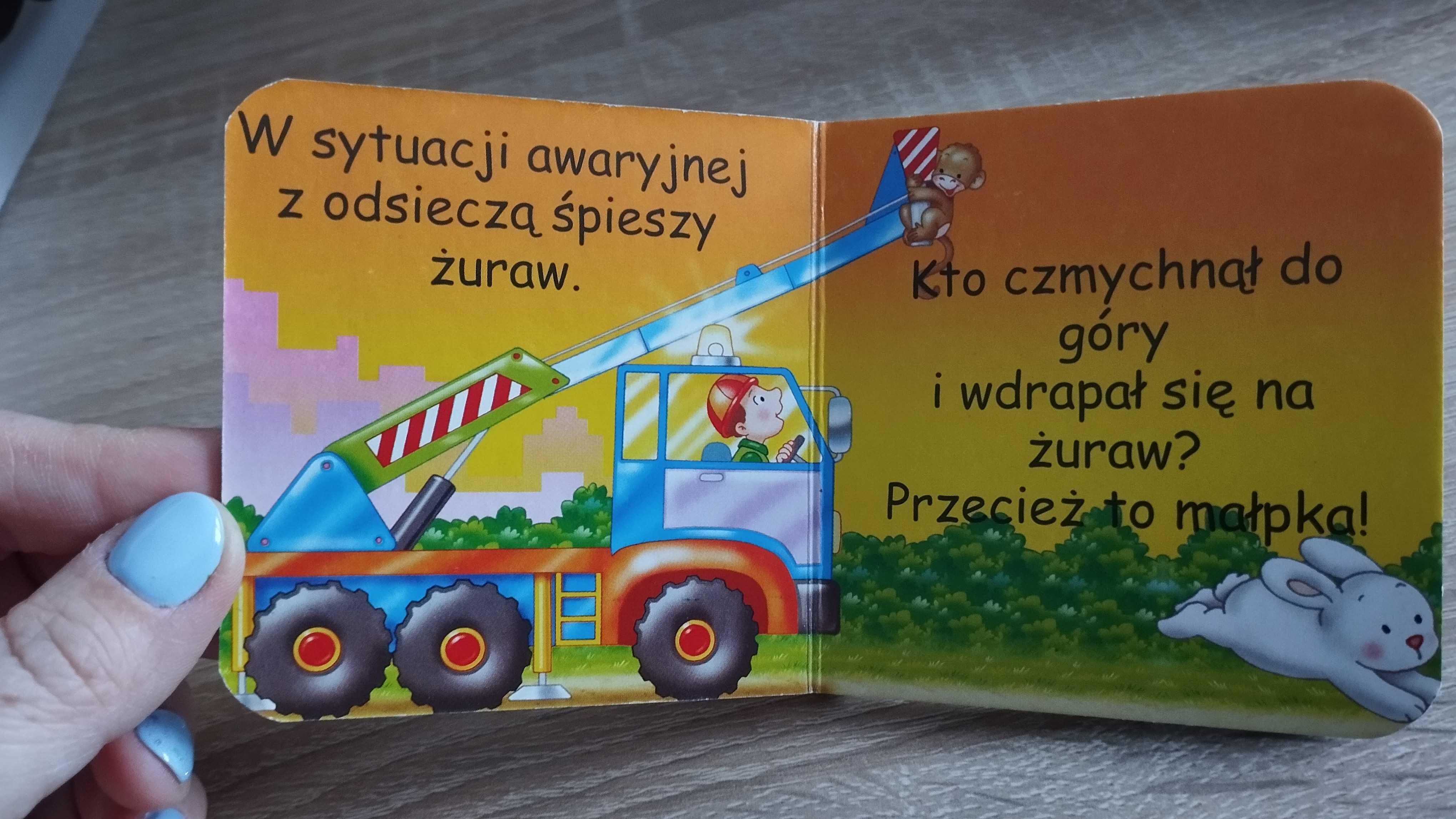 Teczka z książeczkami, Pojazdy, ciężarówki, pociągi, koparka, traktor