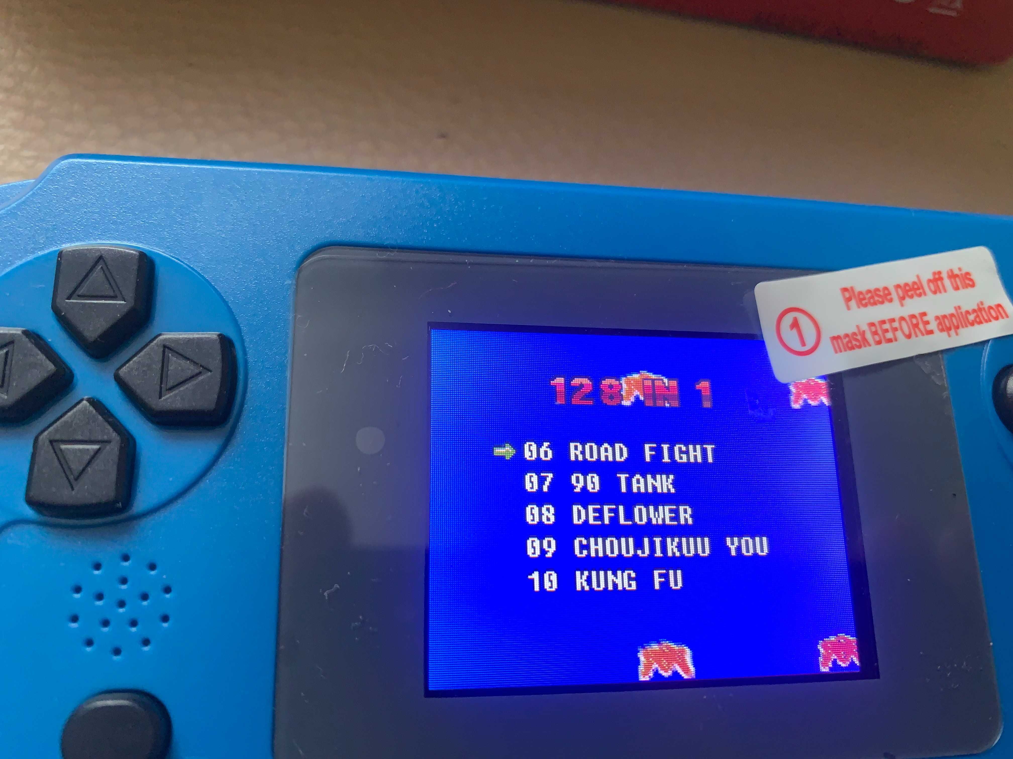 Mini Konsola RETRO GAME 128 GIER niebieska