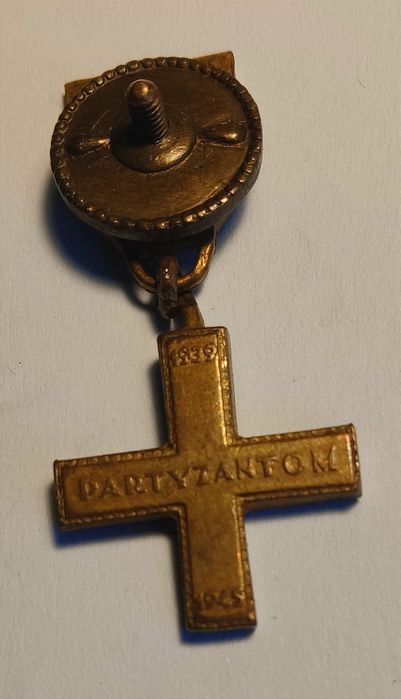 Medal miniatura Krzyż Partyzancki .