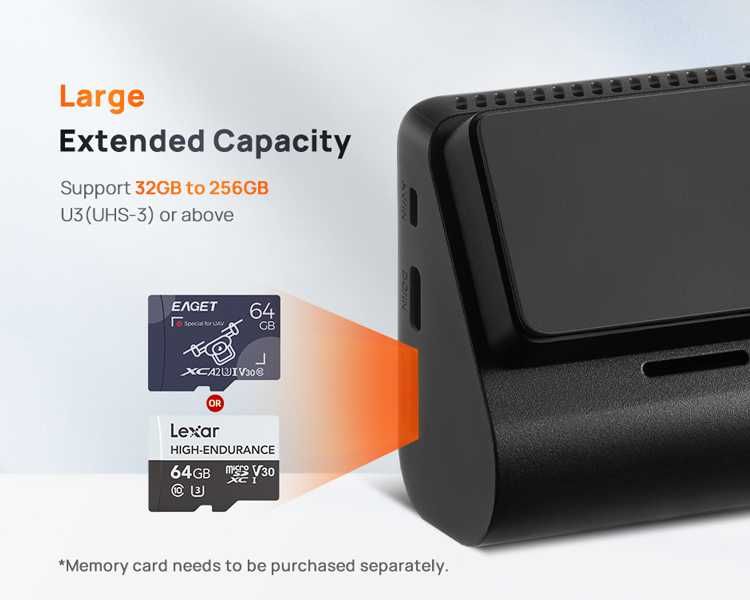 Автомобільний відеореєстратор Xiaomi 70mai Dash Cam 4K A810