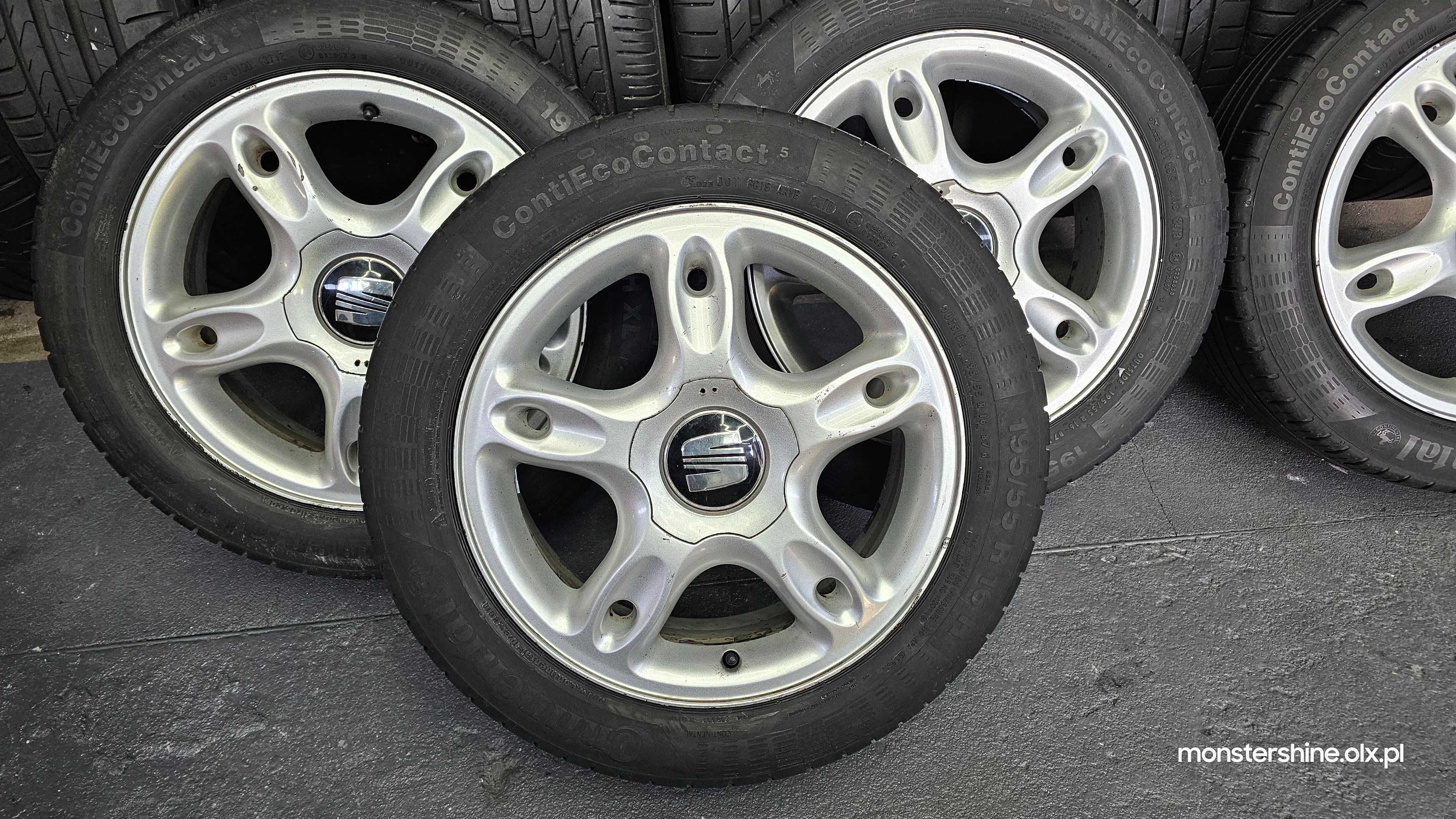 Alufelgi Seat OEM 5x100/16 Continental EcoContact5 195/55/16 - zamiana
