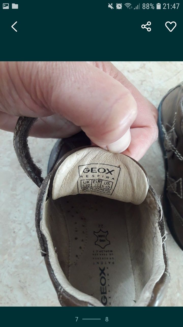 Продам кожанние кроссовки Geox respira кросівки ботинки ботиночки