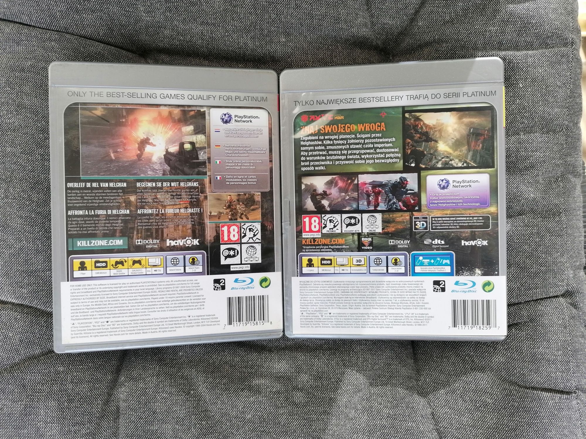 Killzone 2 i 3 platinum ps3 bdb