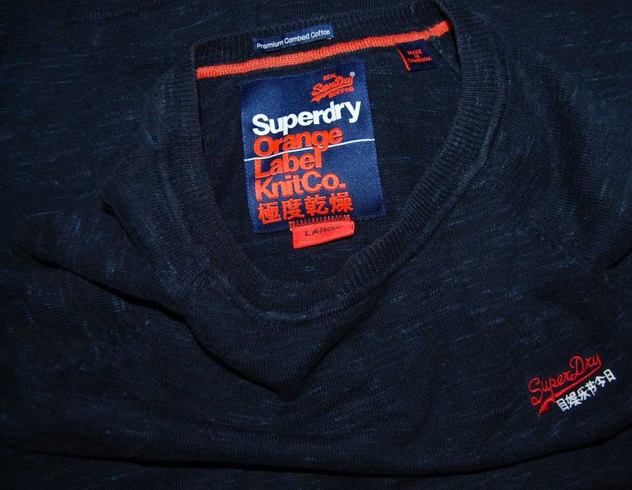 SUPERDRY M/L sweter męski bawełna
