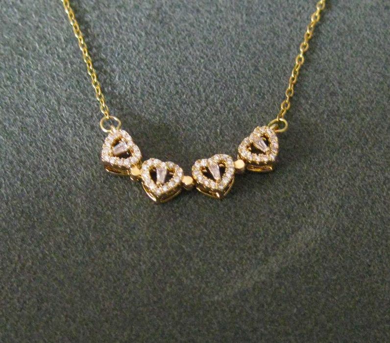 Colar 2 em 1 Coração ou Trevo 4 Folhas NOVO