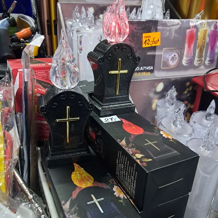 Lampion solarny świeca wkład do znicza stroika