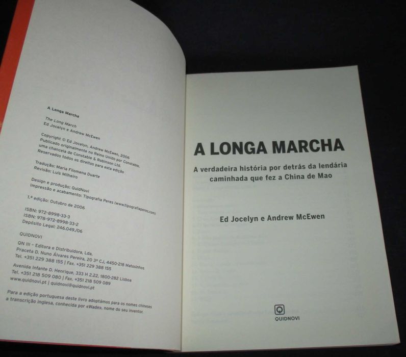 Livro A Longa Marcha Andrew McEwen e Ed Jocelyn