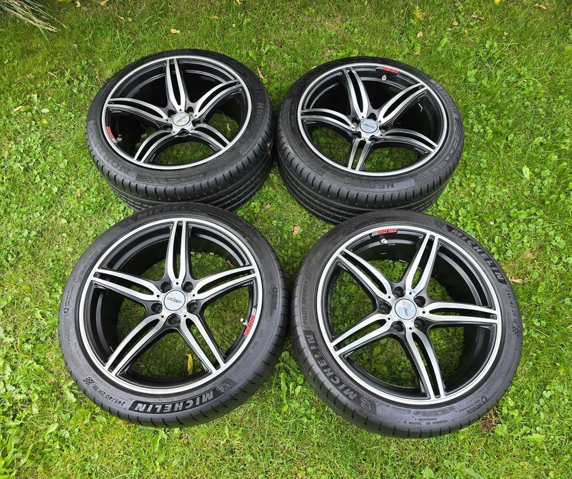 Sprzedam alufelgi MOTEC 19" 5x112 z oponami letnimi!