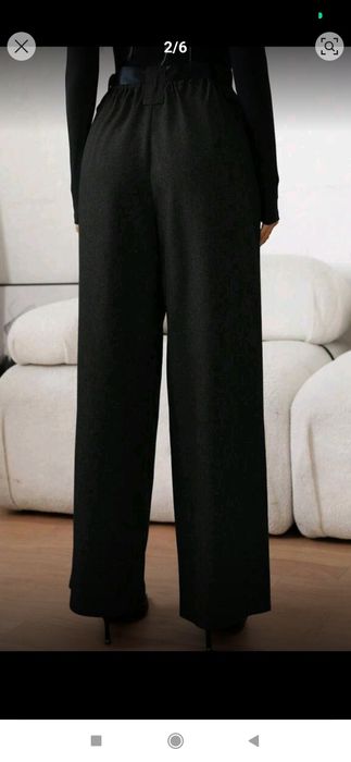 Szerokie spodnie z wysokim stanem xl