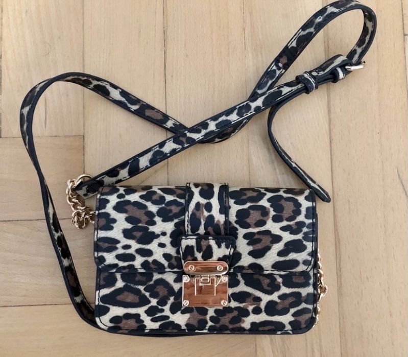 Mini torebka panterka pasek pantera