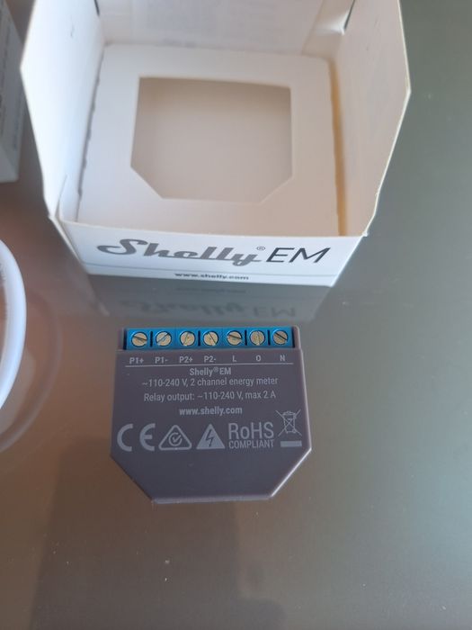 Shelly EM + núcleo de medição