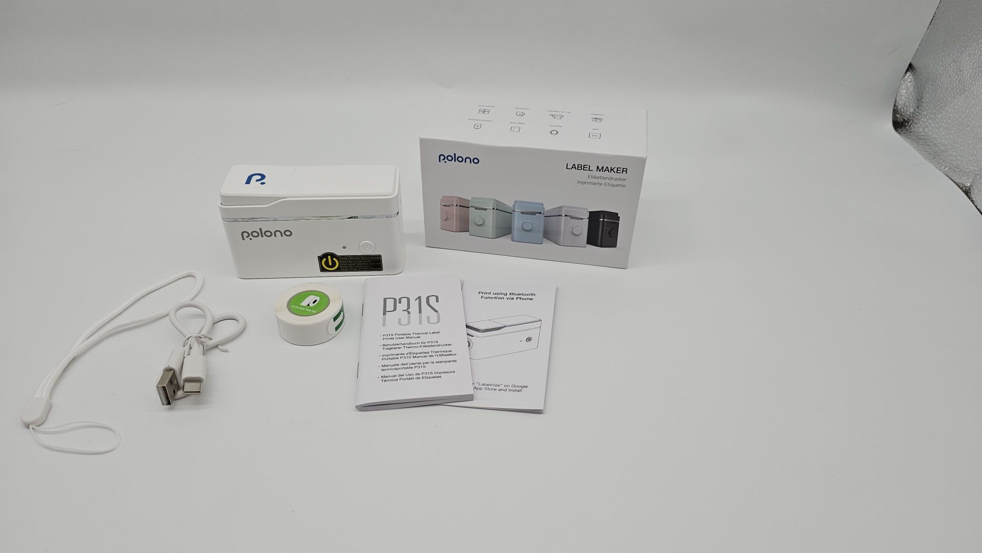 Przenośna drukarka etykiet Bluetooth POLONO P31S
