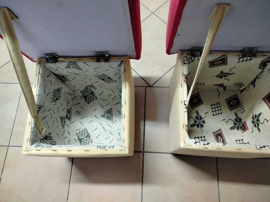 Klocki, pufki z schowkiem