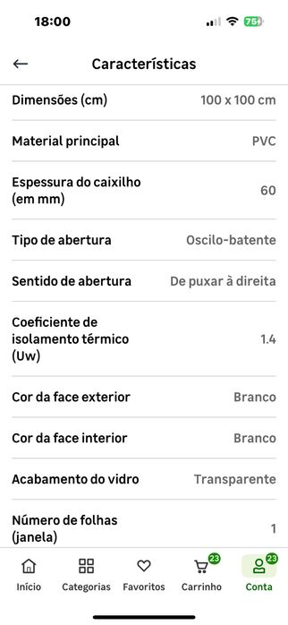 2 Janelas oscilobatente em pvc 100x100