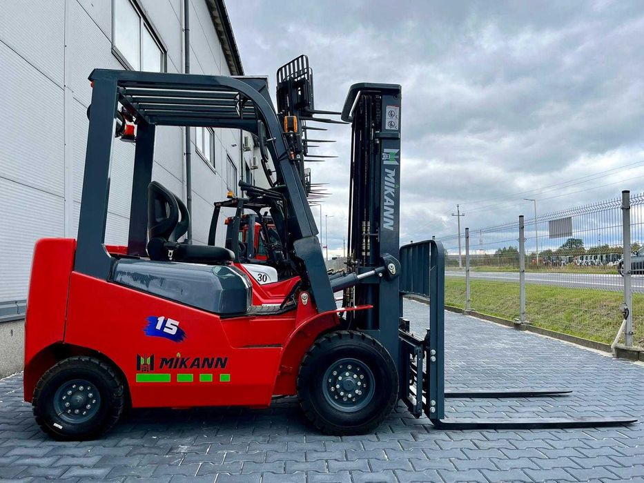 Wózek Widłowy 1,5T MIKANN, Maszt 4.5m,Triplex, Diesel , Półkabina