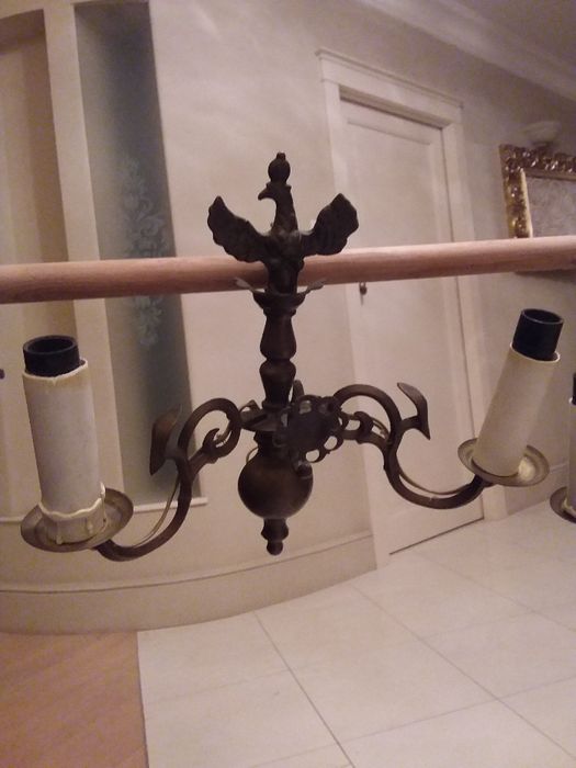 Kolekcjonerskie 2 szt żyrandoli i kinkiety Księstwa Warszawskiego