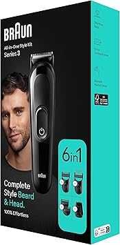 Braun All-In-One Series 3, 6 w 1 zestaw do włosów i brody dla mężczyzn