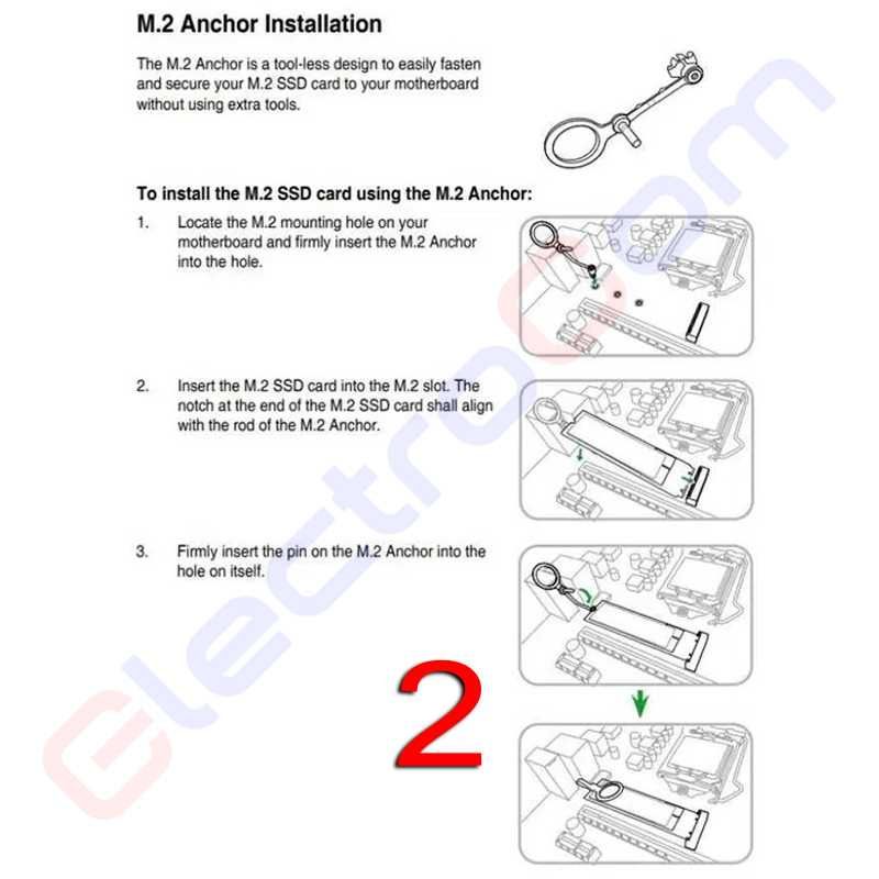 Кріплення для SSD M2 на материнську плату ПК або ноутбука