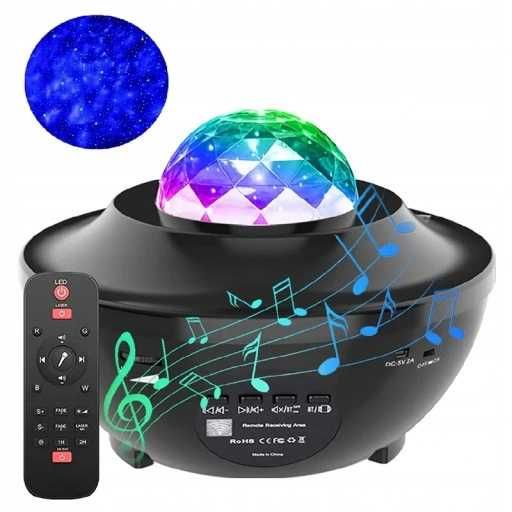 Projektor gwiazd Galaxy LED z muzyką lampka nocna Bluetooth