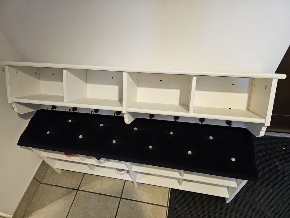 Ikea Leksvik półka/wieszak + ławeczka/siedzisko