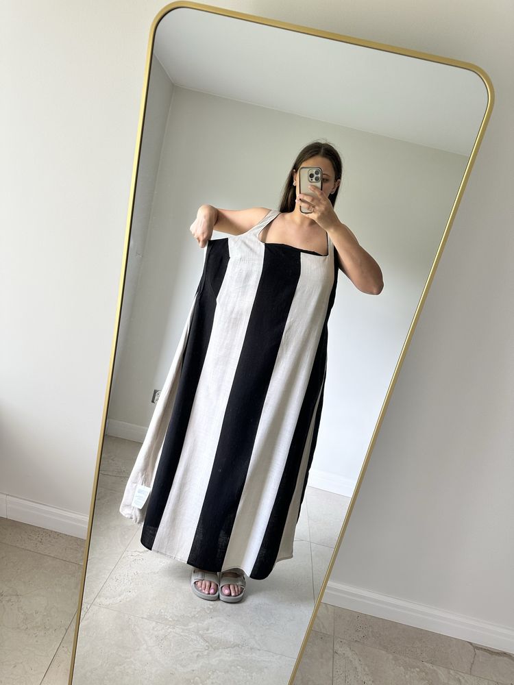 Sukienka na lato ASOS rozmiar 54 len wiskoza