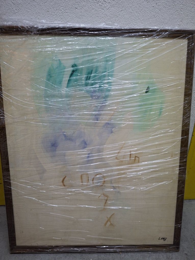 Pintura Carlos Lança 1960 quadro óleo
