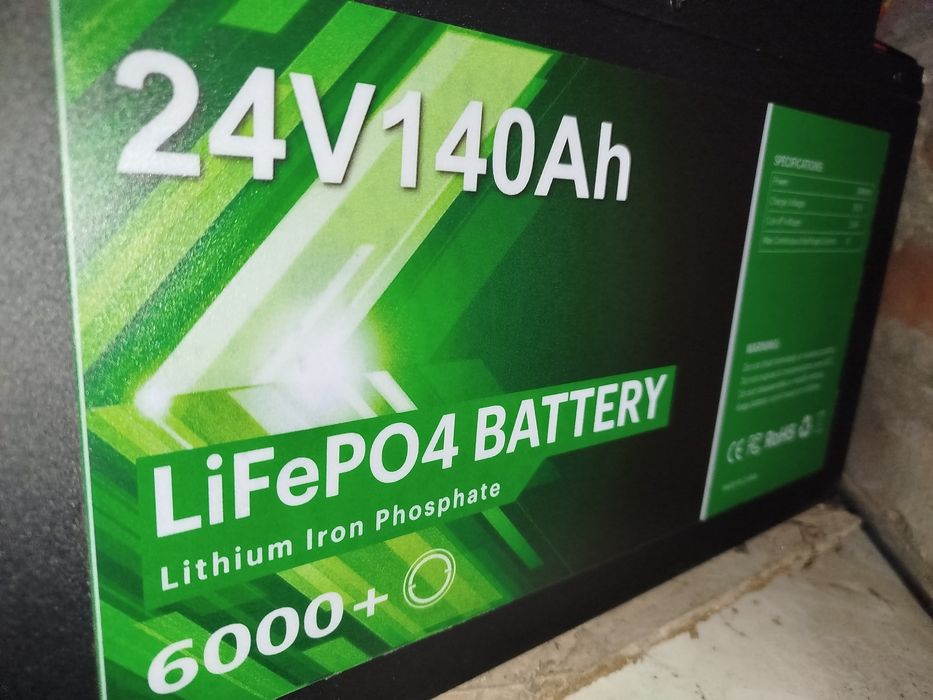 LiFePo4 акумулятор 24 в 140 ампер+інвертор 4.2 кВт