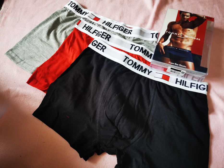 Zestaw bielizny tommy hilfiger hugo boss 3 pac bokserki meskie