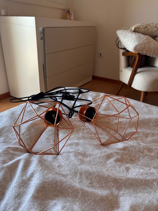 Candeeiro de teto suspenso+ candeeiros de mesa