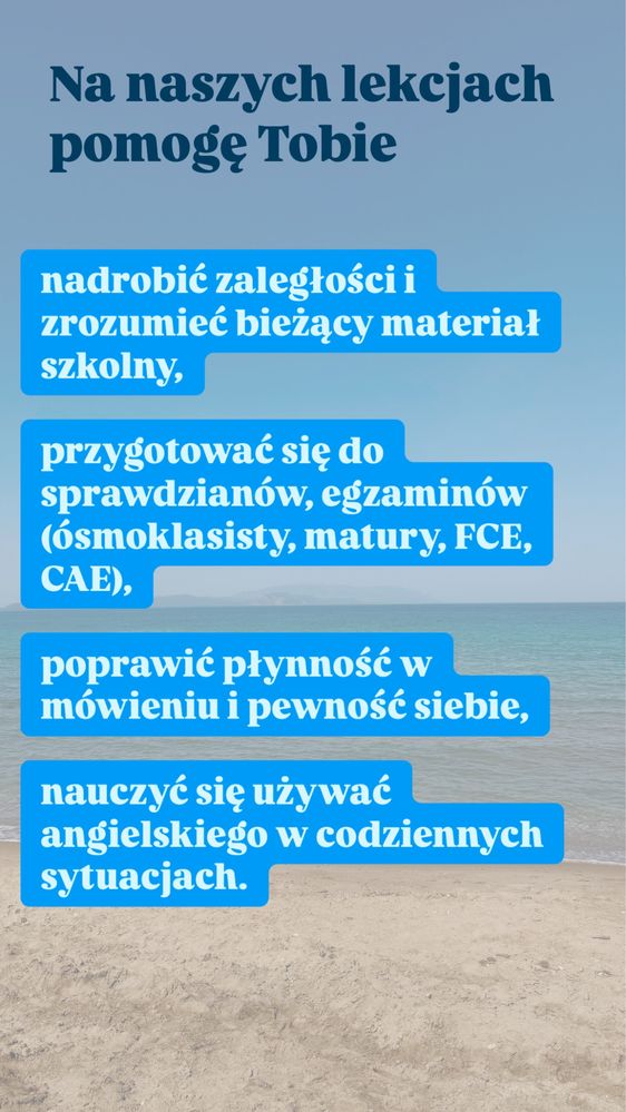 Korepetycje — Zajęcia z języka Angielskiego online