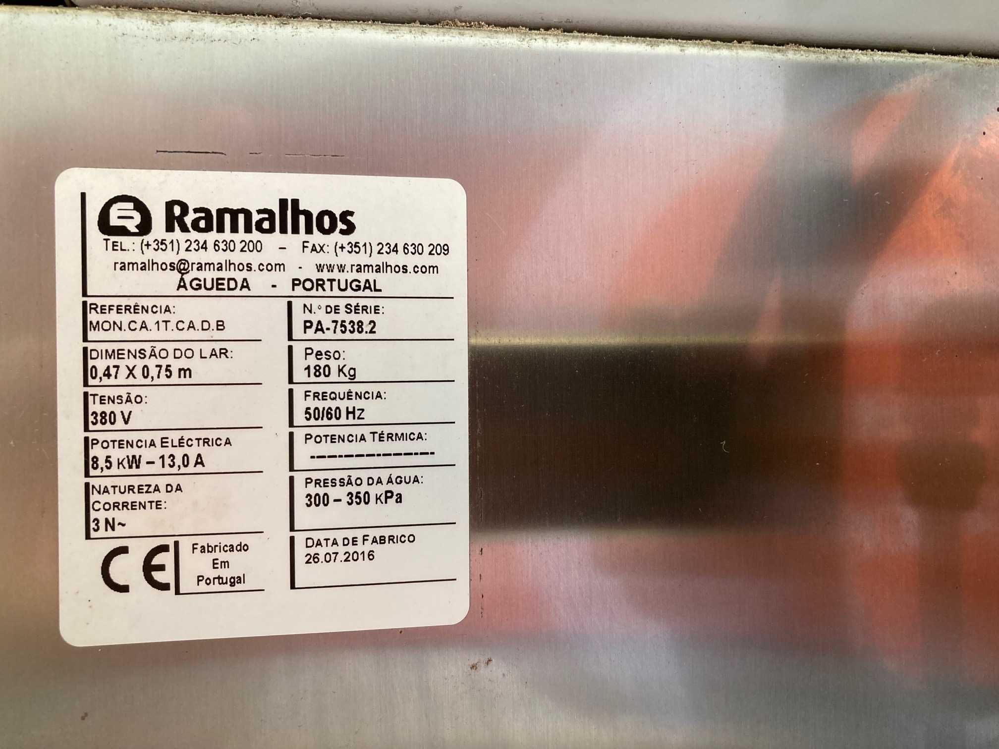 Forno Ramalhos 2 camaras a 1 tabuleiro com estufa quase novo