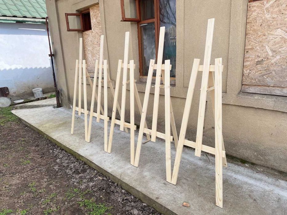 Мольберт для малювання підлоговий студійний дерев'яний (висота 170 см)