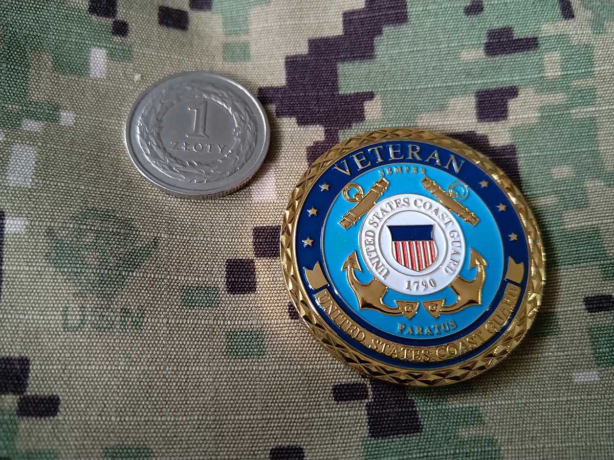Challenge coin Straż Przybrzeżna USA weteran US Coast Guard