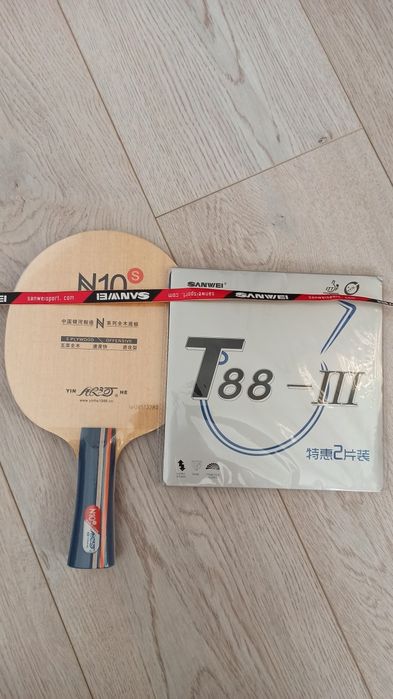 Zestaw deska Yinhe N10s + 2szt okładzin Sanwei T88 III, tenis stołowy
