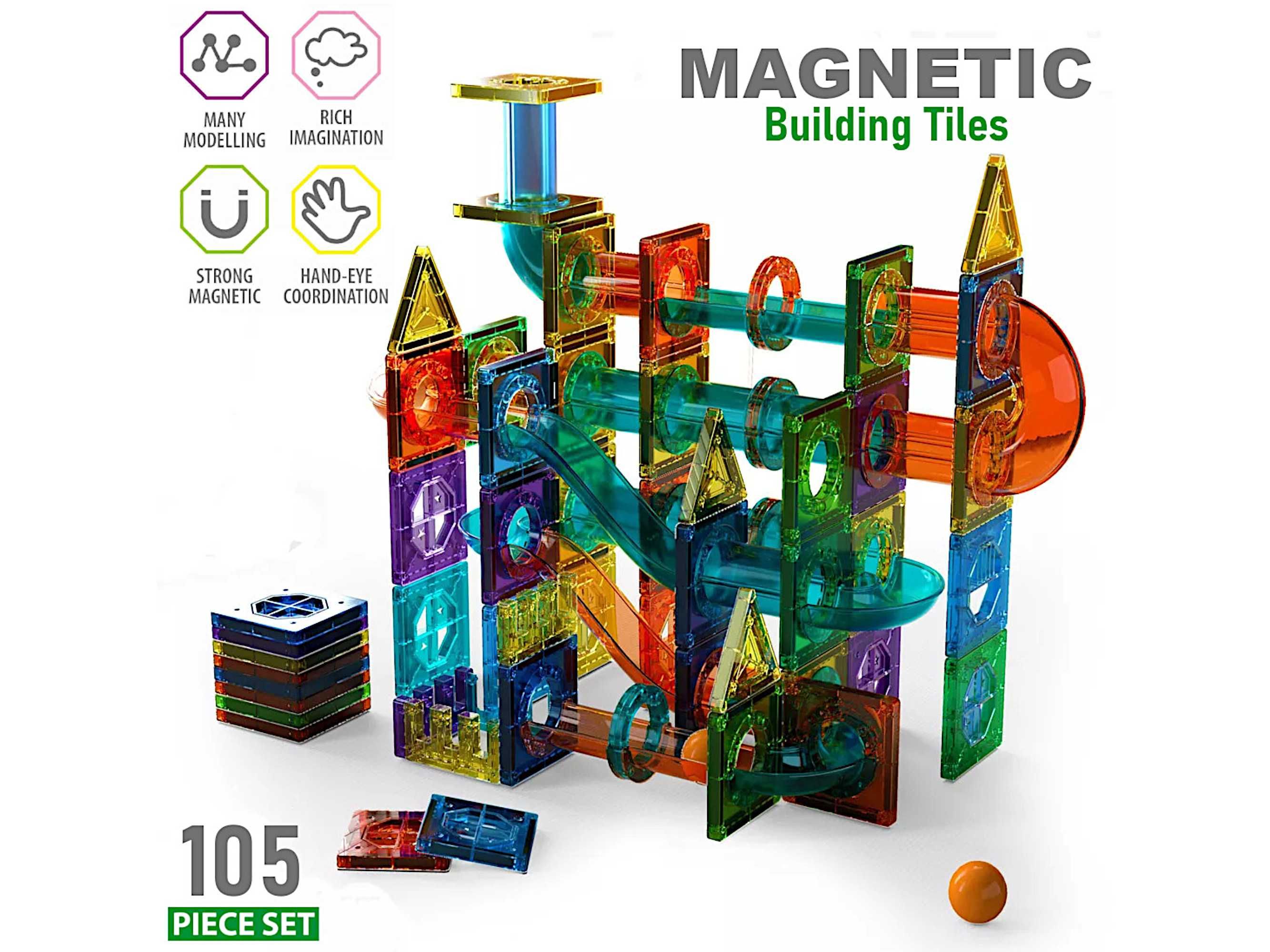 Brinquedos Magneticos Puzzle de construção 105 peças Marble Run (novo)