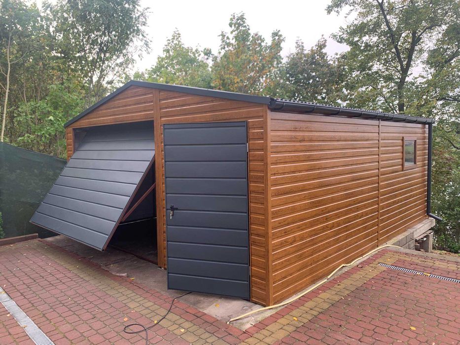 Garaże blaszane drewnopodobne lub kolory producent transport cały kraj