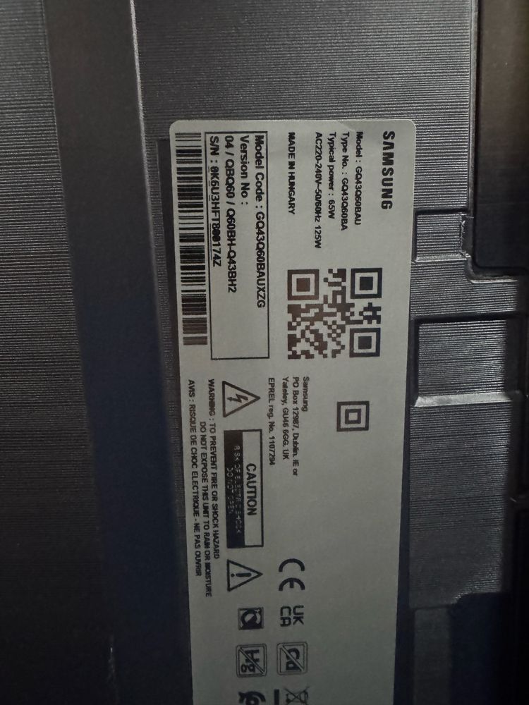 Samsung 43Q60BAU Qled 4k Ultra HD 2022р