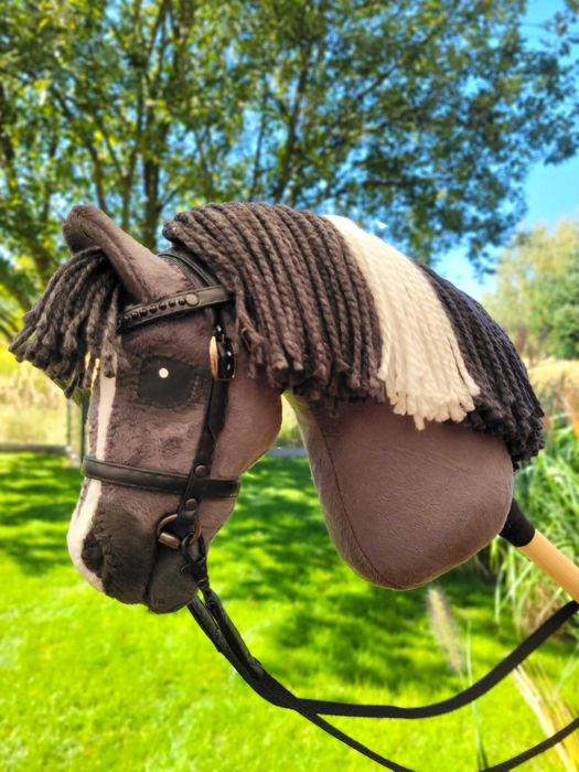 Konik Hobby Horse A4 ręcznie szyty z minky, zestaw z ogłowiem #7
