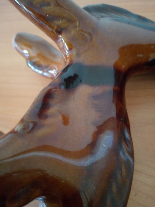 Статуэтка льва из серии "Дивные звери". Васильковская майолика