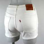 Levis 501 białe spodenki jeansowe szorty W26 pas 2 x 35/38 cm