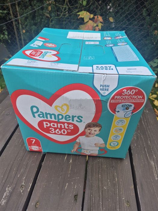 Pampers pants 360 pieluchomajtki rozmiar 7 mega paka 74 szt 17+ kg