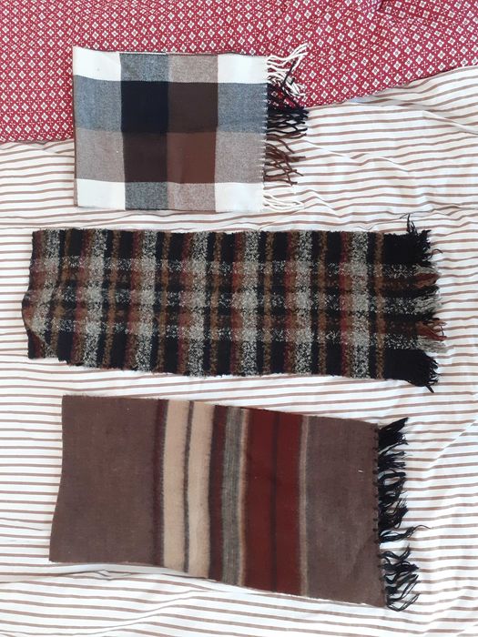 2Szaliki męski lub damski brązowy w kratę