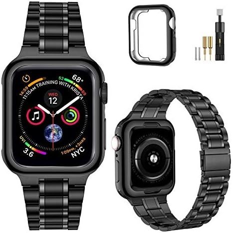 Miohhr metalowy pasek do zegarka Apple Watch 42,44,45 seri 8,7,6,5,4,3