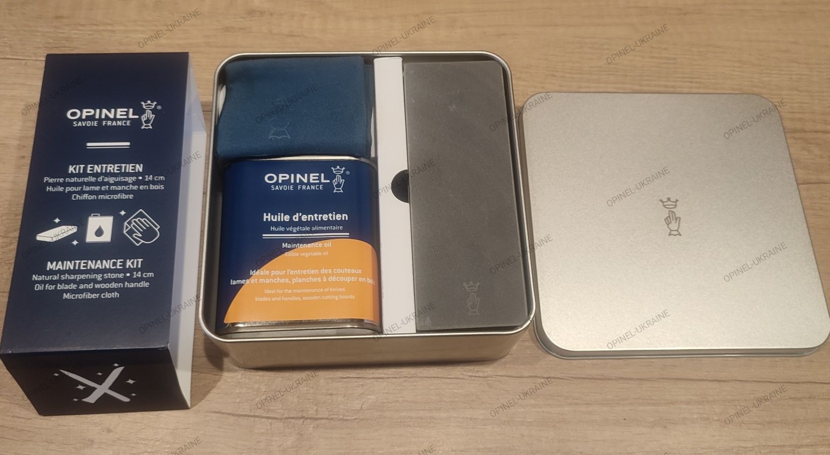 Opinel 002506 набор ножемана масло олива точилка полотенечко коробка