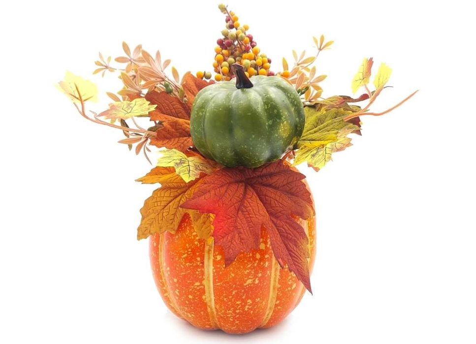Stroik Jesienny Dynia sztuczna dekoracja 30 cm