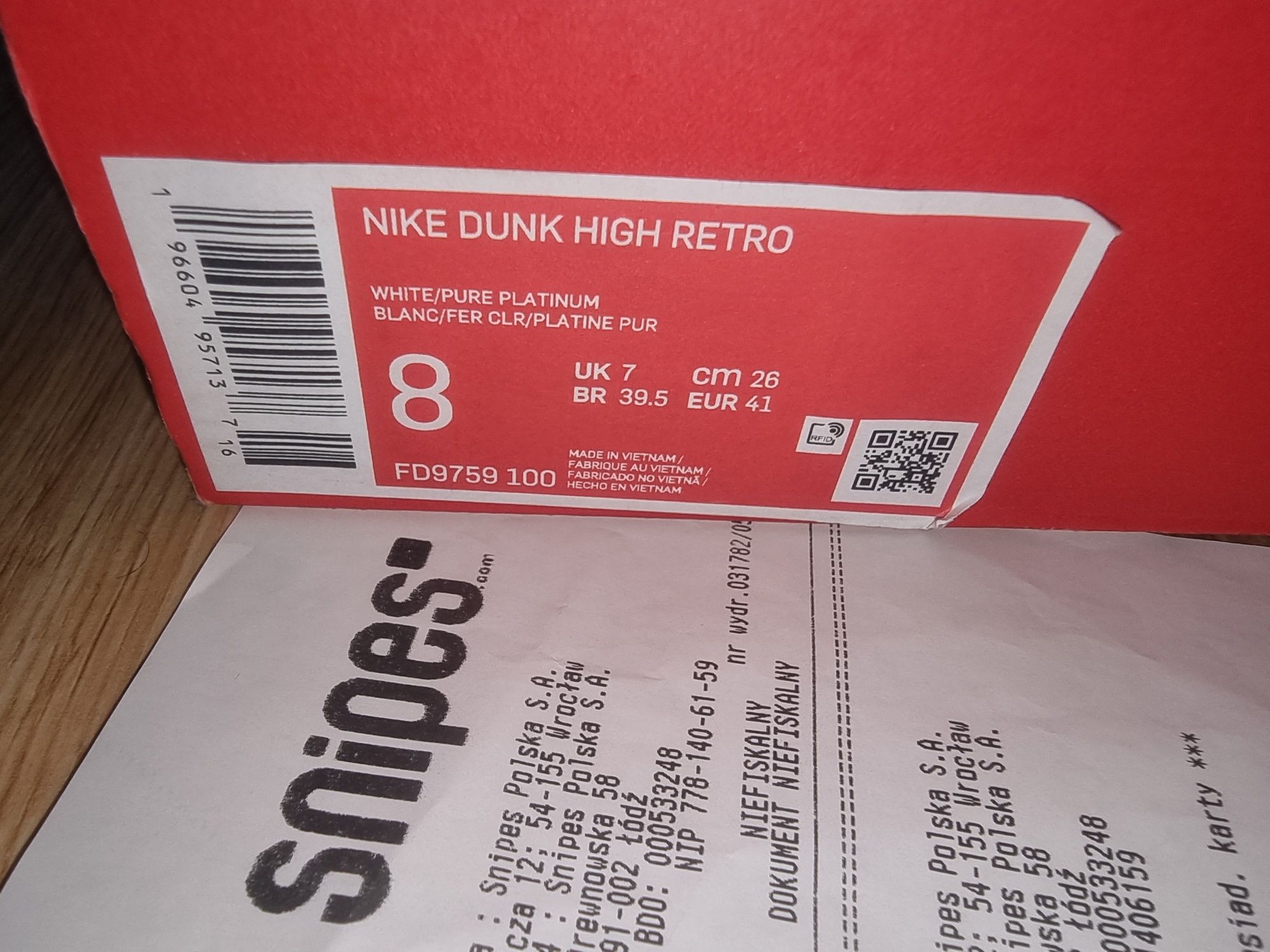 NIKE Dunk High Retro "Spray Paint" rozmiar 41