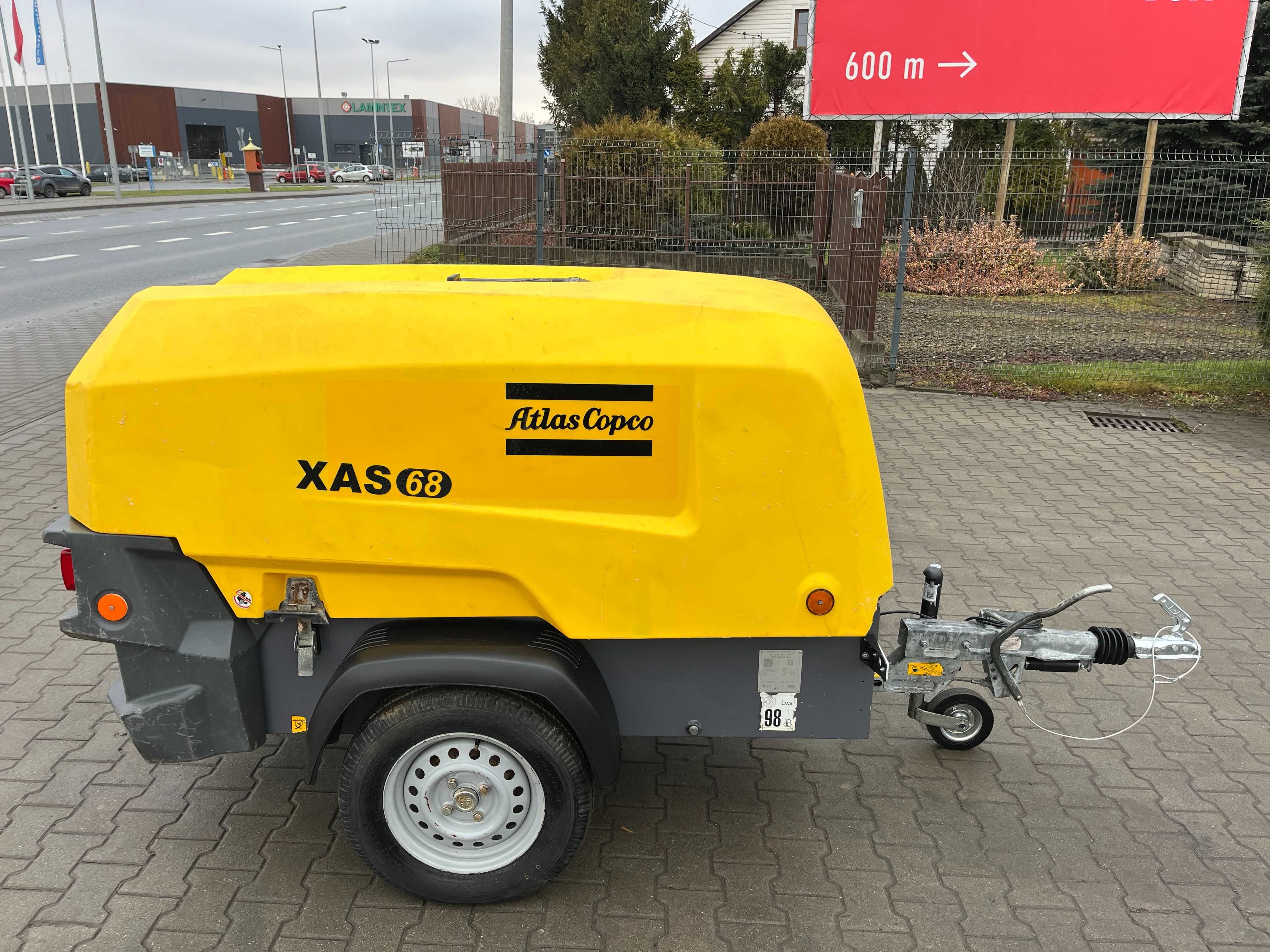 Kompresor przewoźny sprężarka Atlas Copco XAS68, 2018r, zarejstrowany