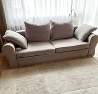Agata meble Alis sofa fotel pufa komplet beżowy styl prowansalski